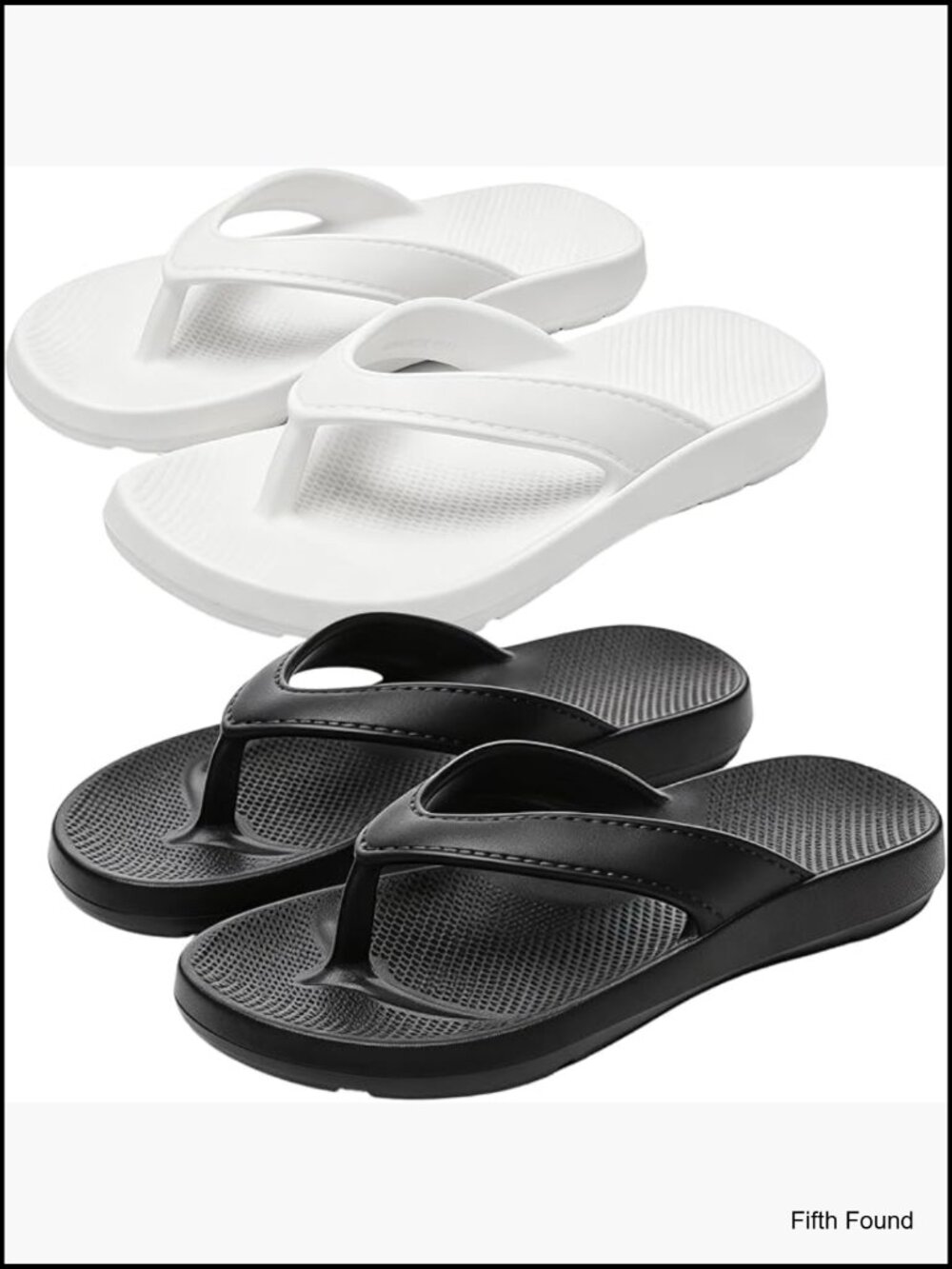 2 Pairs Flip Flops Arch Support Summer Beach Sandals Lightweight Soft Pool